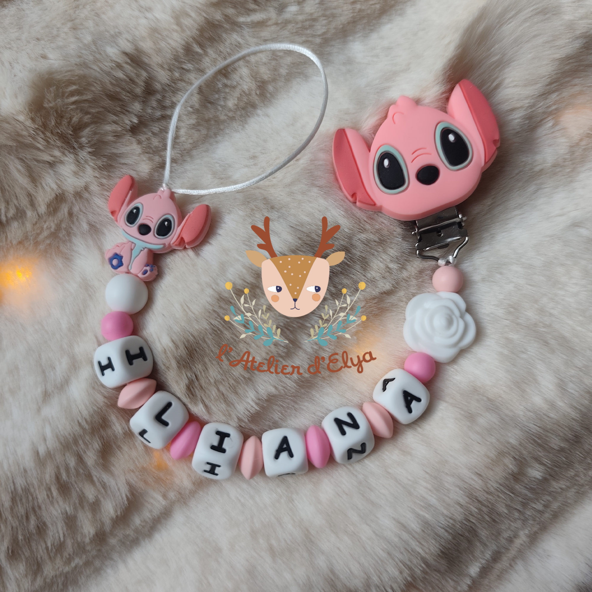 Attache Tétine Angele Personnalisé - Plusieurs modèles