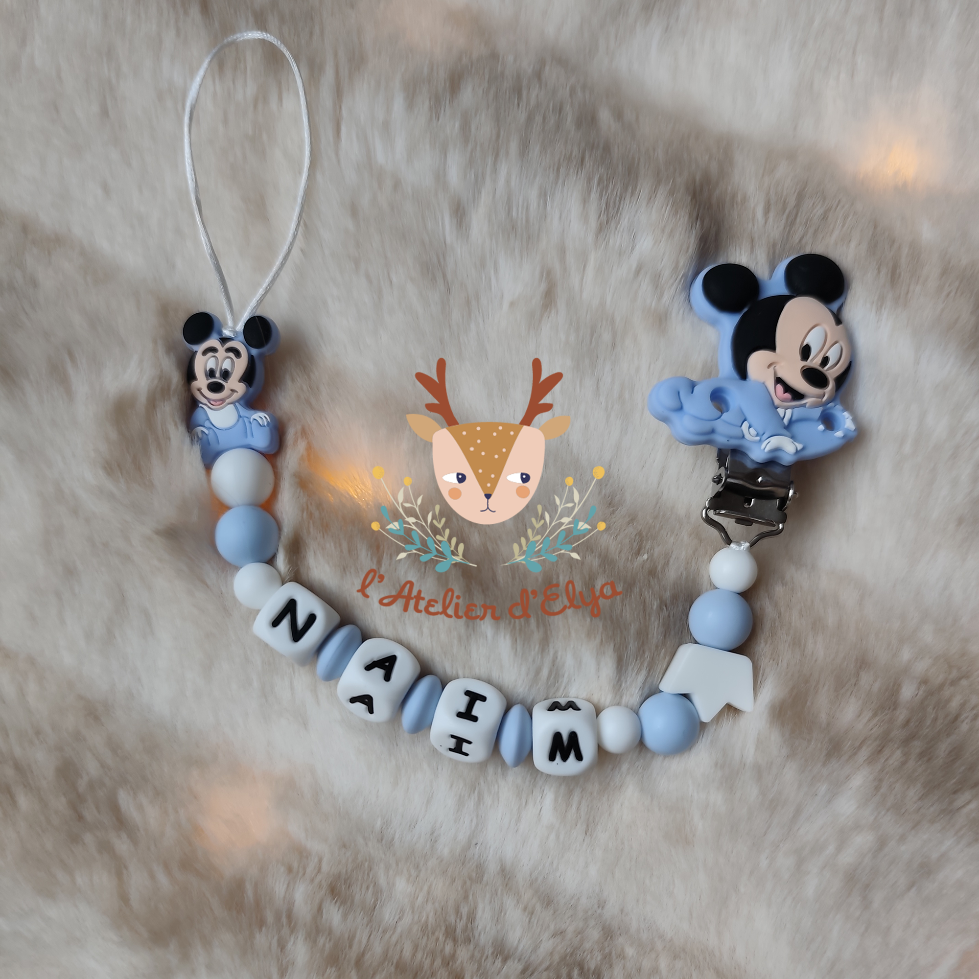 Attache Tétine Mickey Personnalisé - Plusieurs modèles