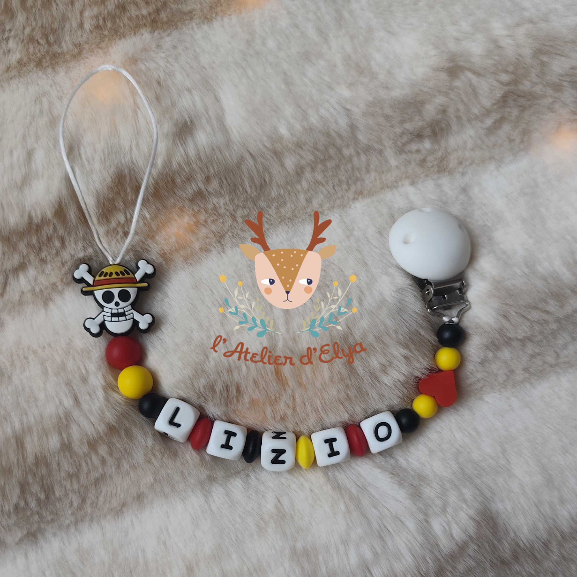 Attache Tétine One Piece Personnalisé - Plusieurs modèles