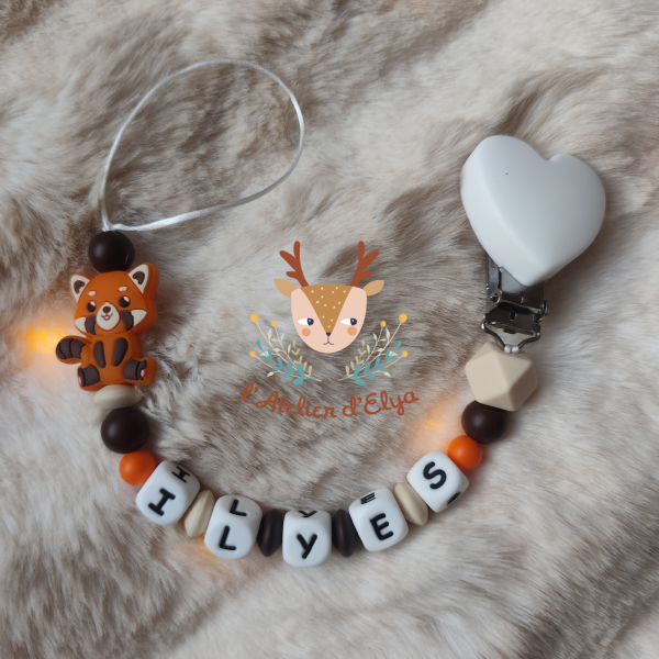 Attache Tétine Panda Roux - Plusieurs modèles