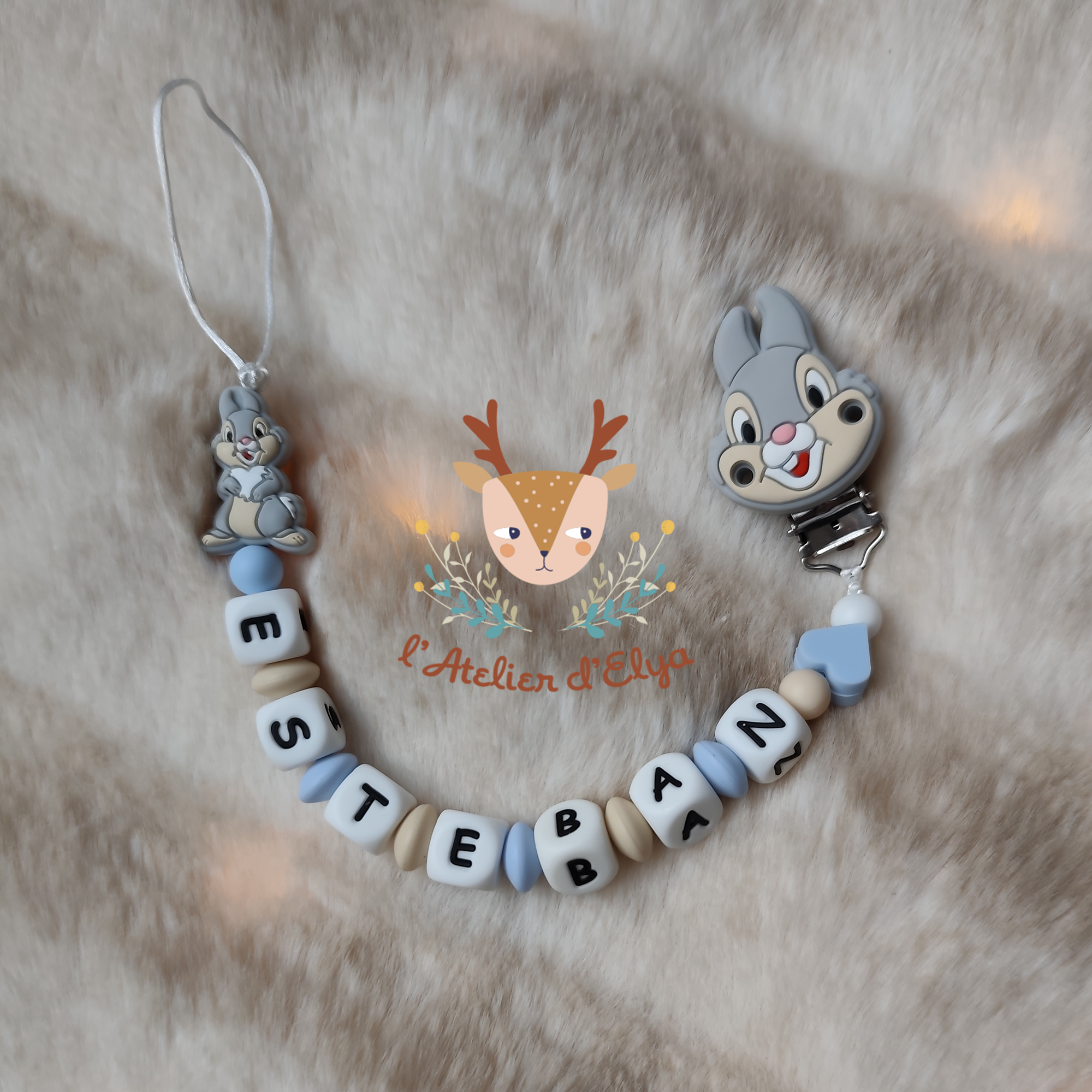 Attache Tétine Panpan Personnalisé - Plusieurs modèles