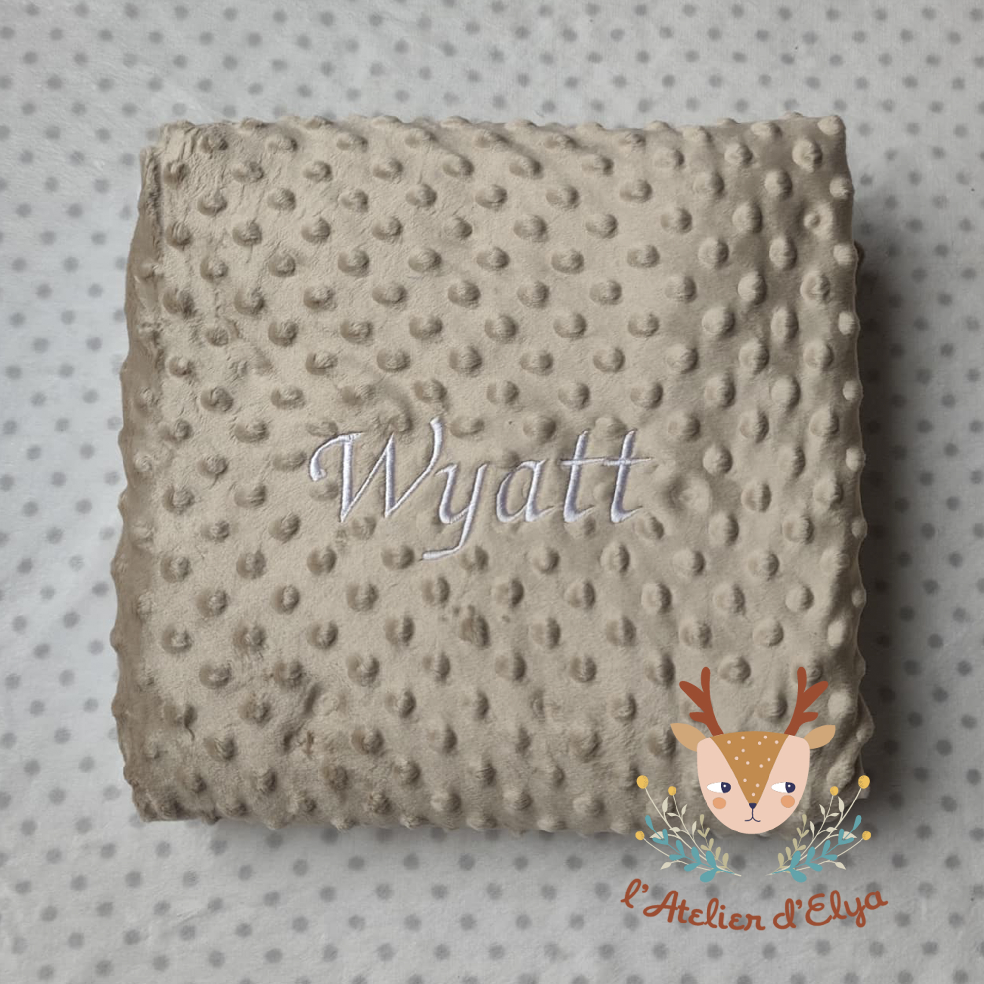 Plaid Brodé Personnalisé - Prénom