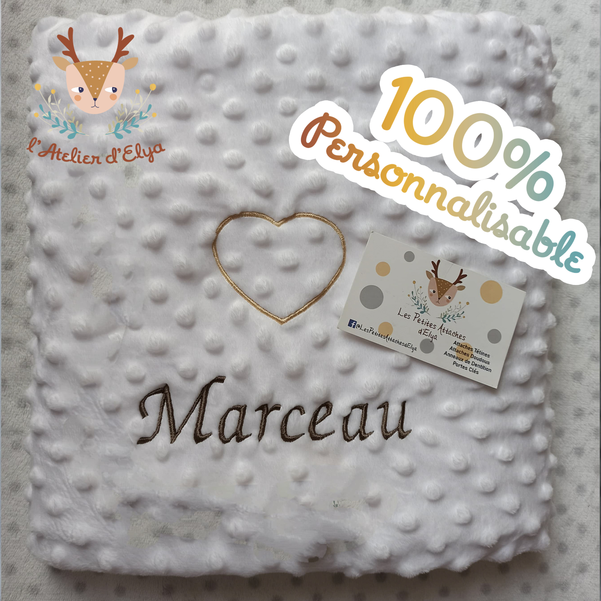 Plaid Brodé Personnalisé - Prénom – Image 8