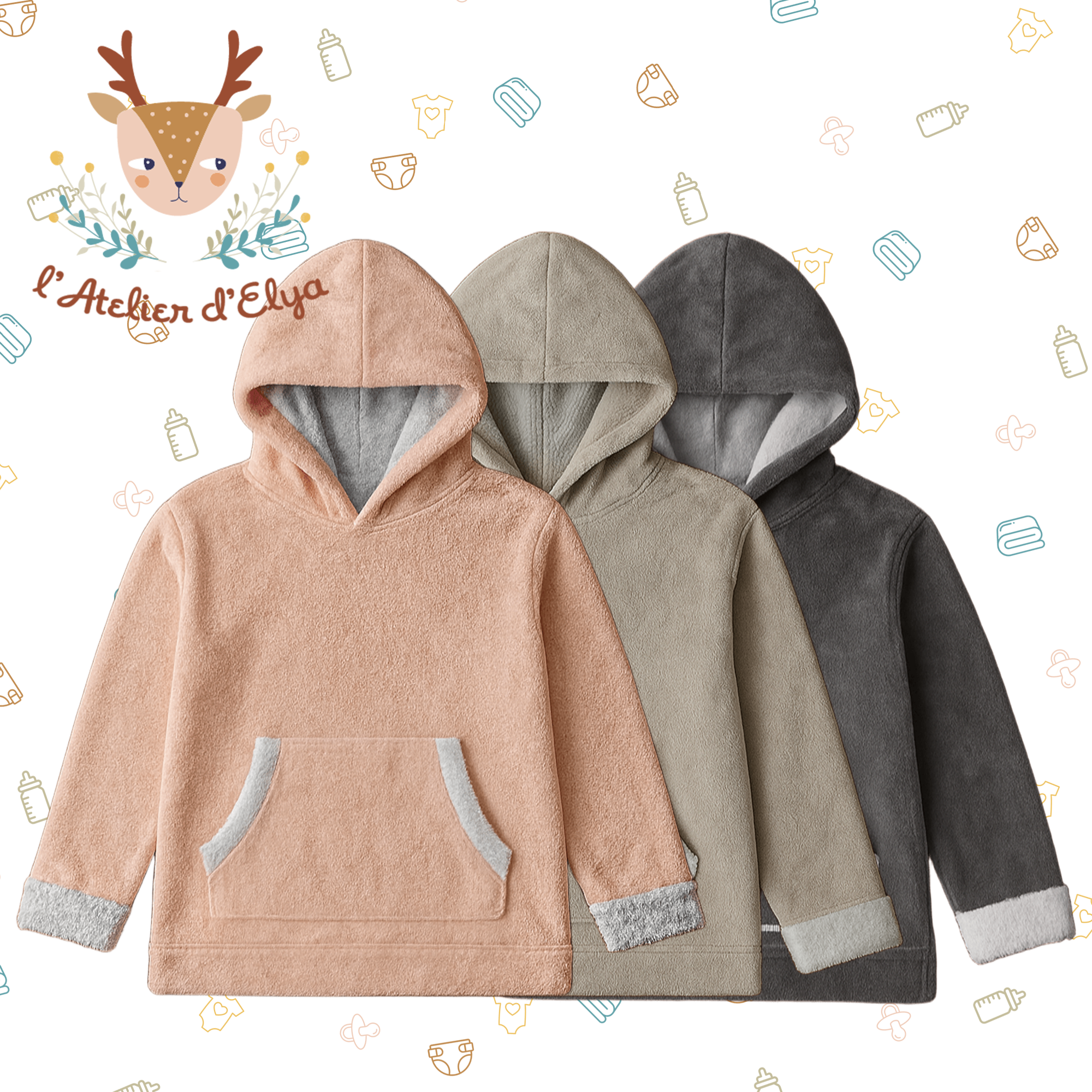 Sweat / Pull Plaid Personnalisé - Prénom Floquage