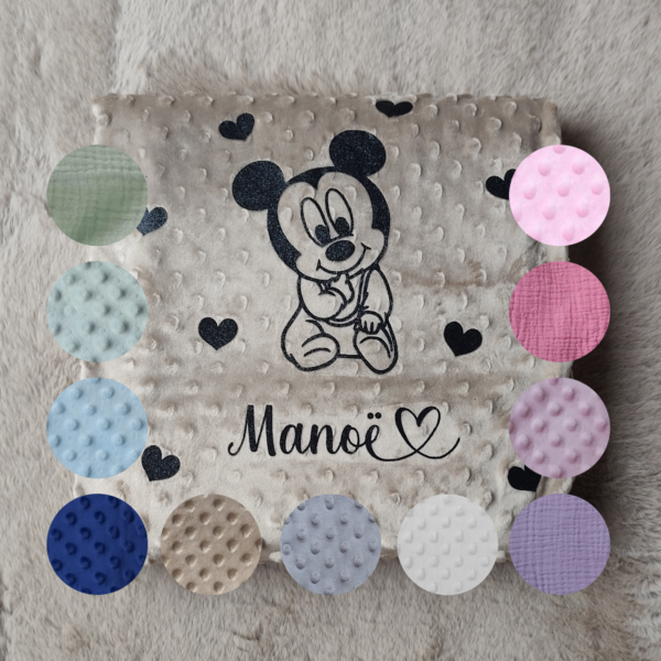 Plaid Univers Disney Personnalisé - Floquage, Plusieurs modèles