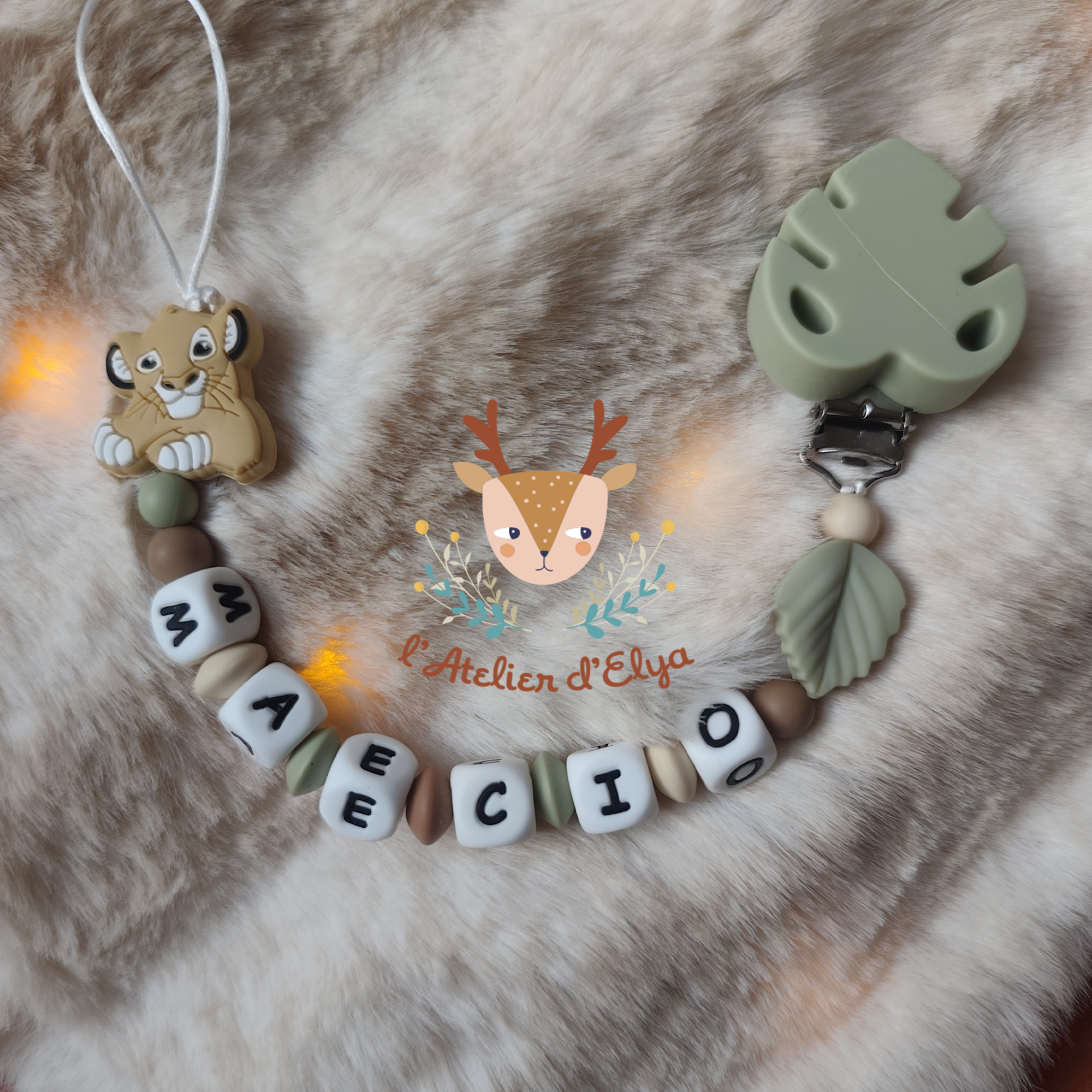 Attache Tétine Simba Personnalisé - Plusieurs modèles