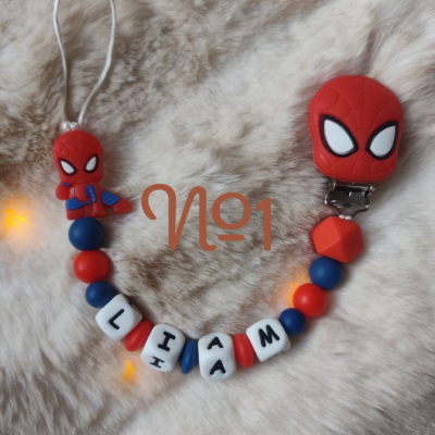 Attache Tétine Spiderman Personnalisé - Plusieurs modèles
