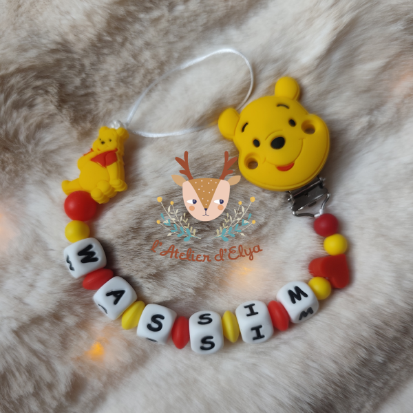 Attache Tétine Winnie Personnalisé - Plusieurs modèles