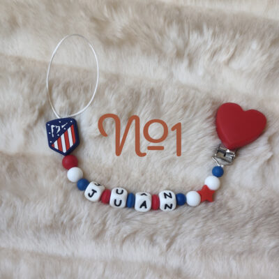 Attache Tétine Athlético Madrid Personnalisé - Plusieurs modèles