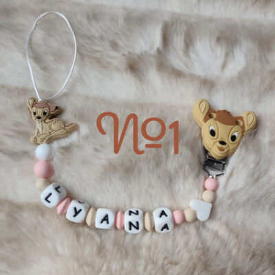 Attache Tétine Bambi Personnalisé - Plusieurs modèles