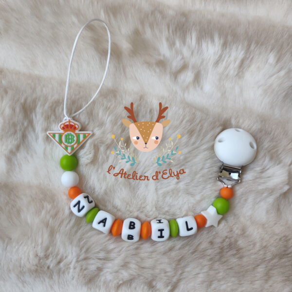 Attache Tétine Real Betis Personnalisé - Plusieurs modèles