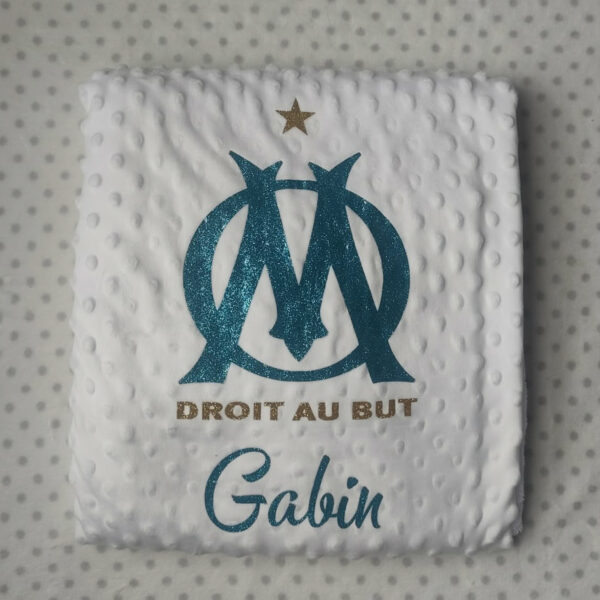 Plaid Olympique Marseille OM Personnalisé - Floquage, Plusieurs modèles