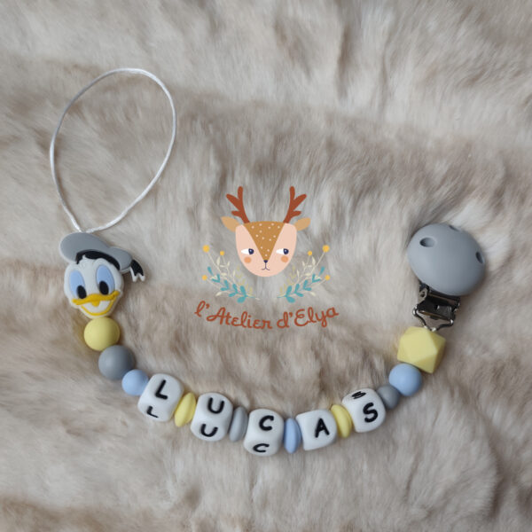 Attache Tétine Donald Personnalisé - Plusieurs modèles
