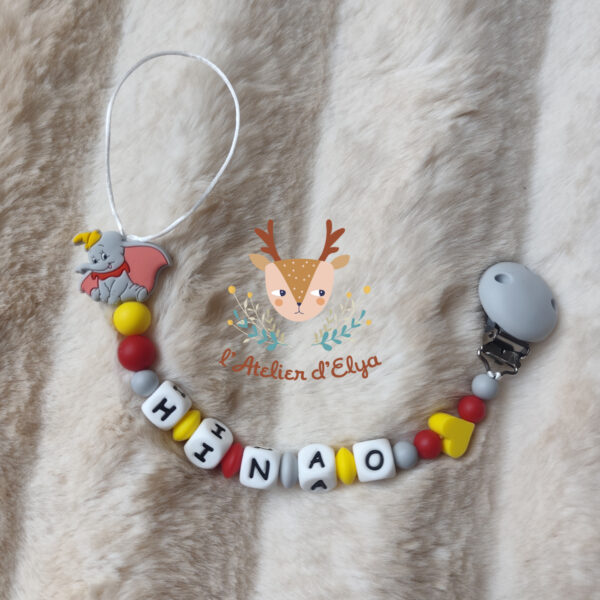 Attache Tétine Dumbo Personnalisé - Plusieurs modèles