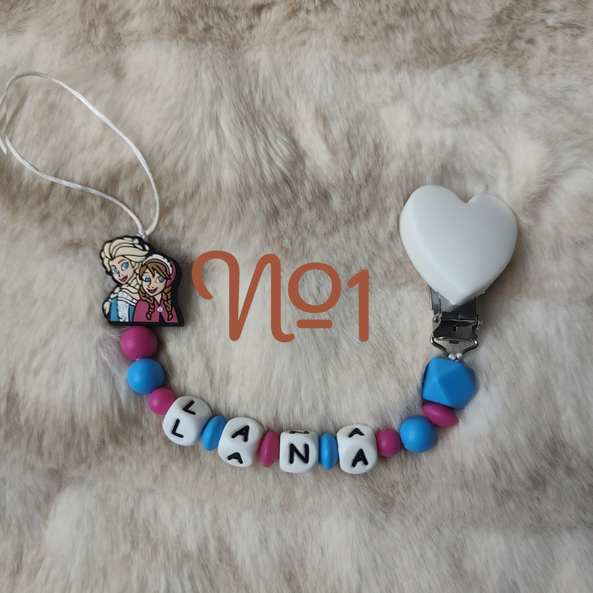 Attache Tétine Elsa Anna Reine des Neiges Personnalisé - Plusieurs modèles – Image 2