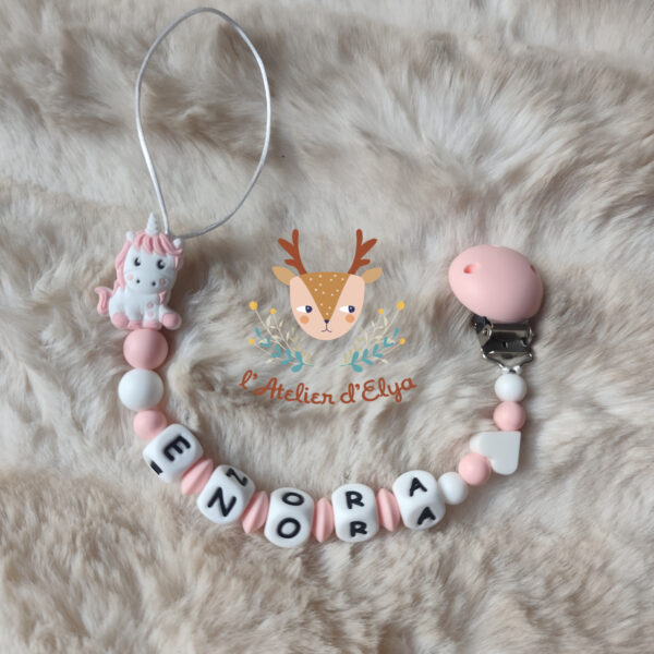 Attache Tétine Licorne Personnalisé - Plusieurs modèle