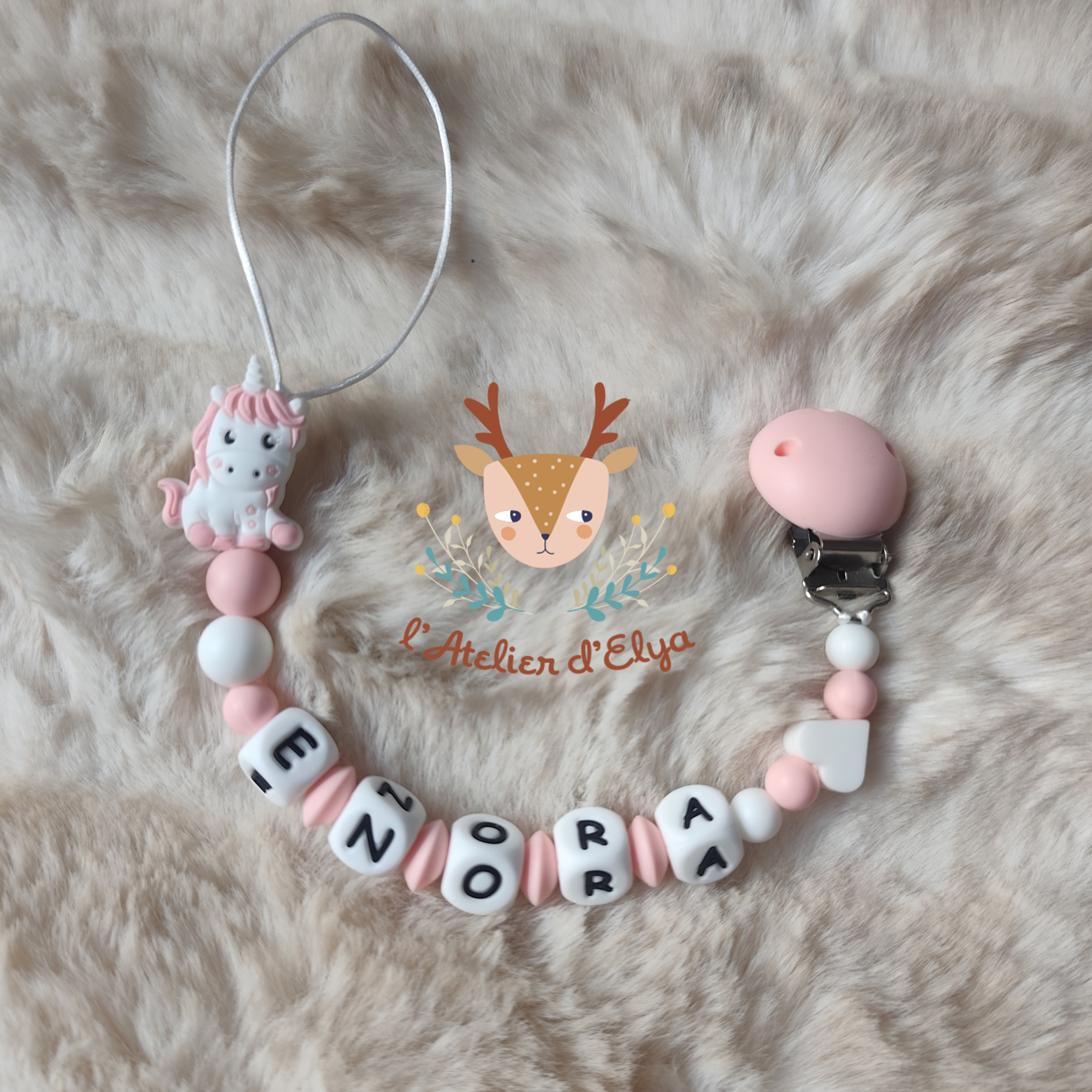 Attache Tétine Licorne Personnalisé - Plusieurs modèle