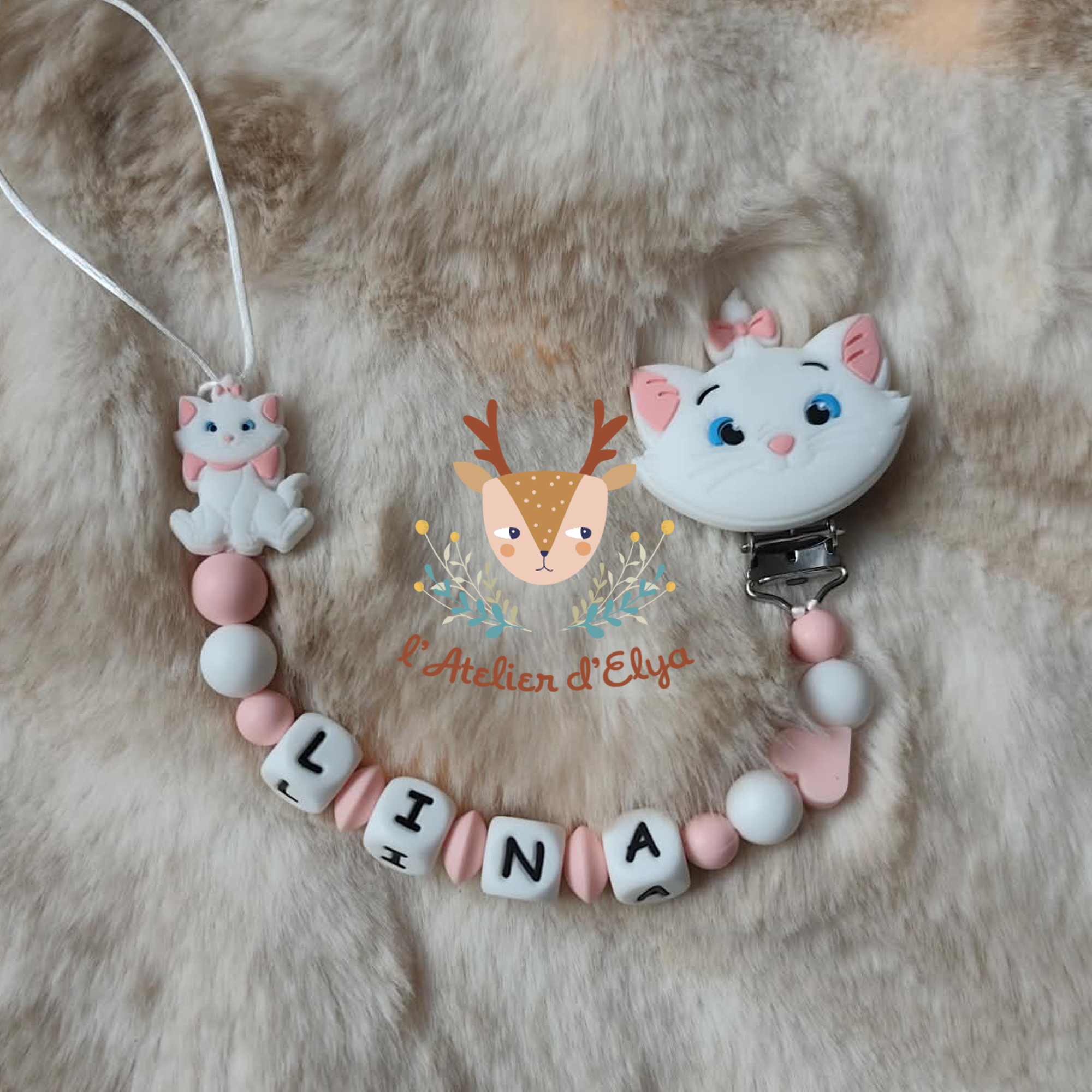 Attache Tétine Marie Personnalisé - Plusieurs modèles