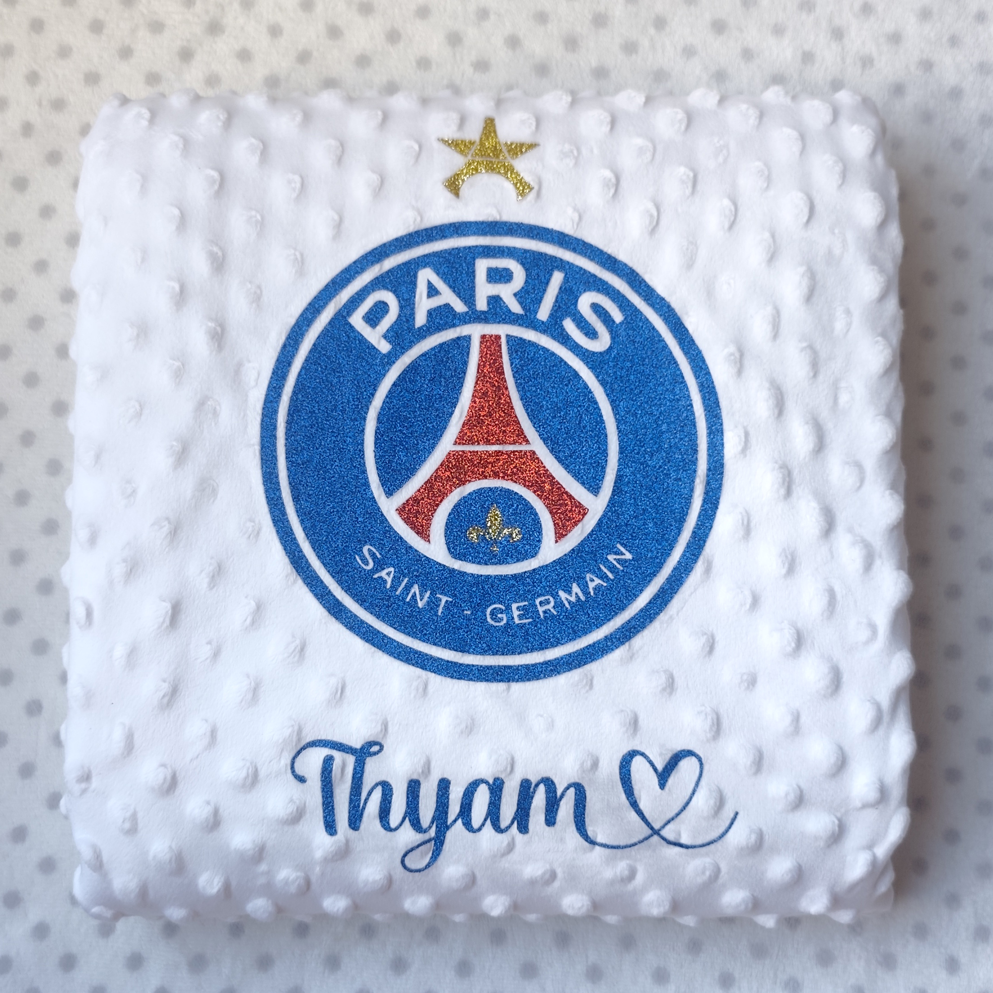 Plaid Paris Saint Germain PSG Personnalisé - Floquage, Plusieurs modèles