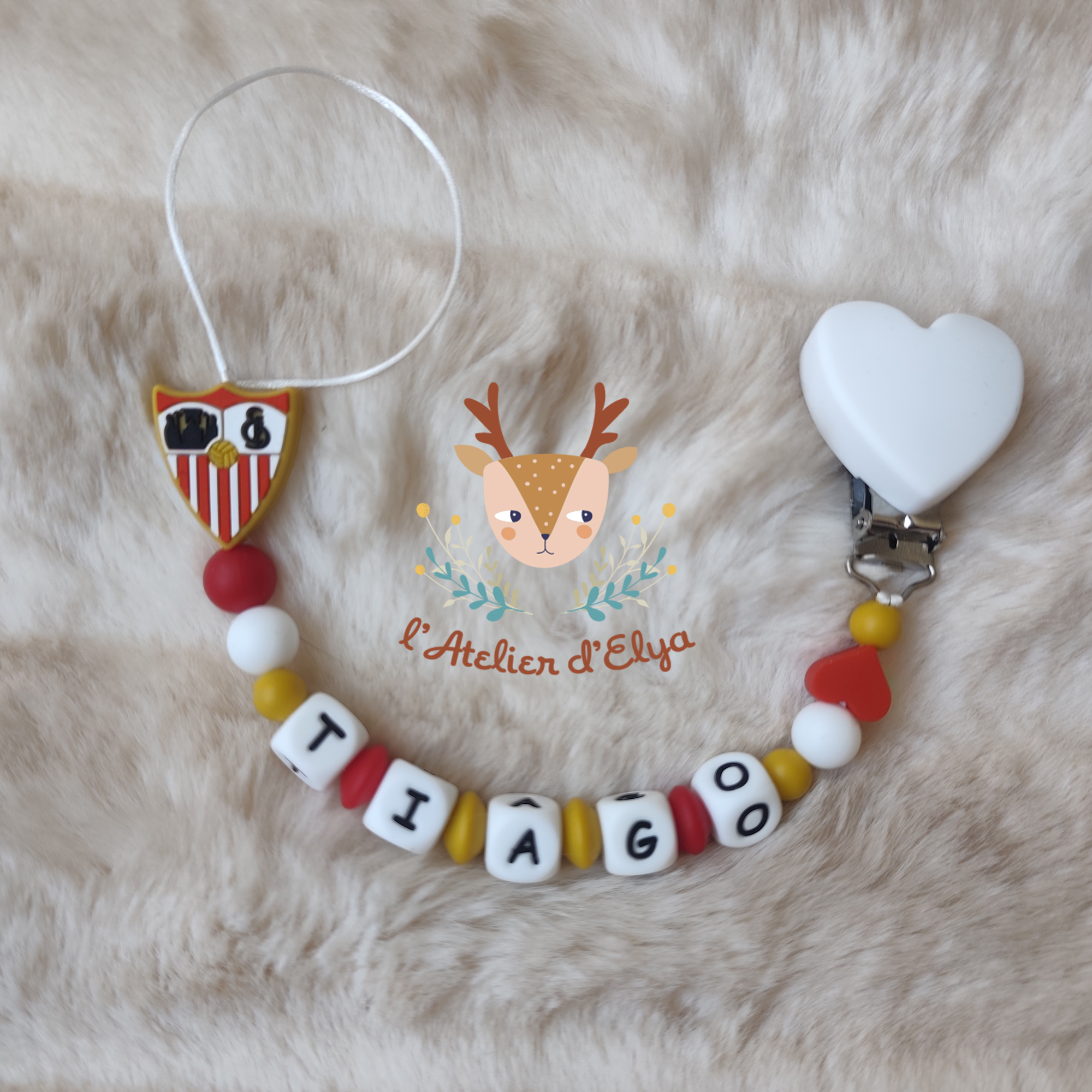 Attache Tétine Seville Personnalisé - Plusieurs modèles