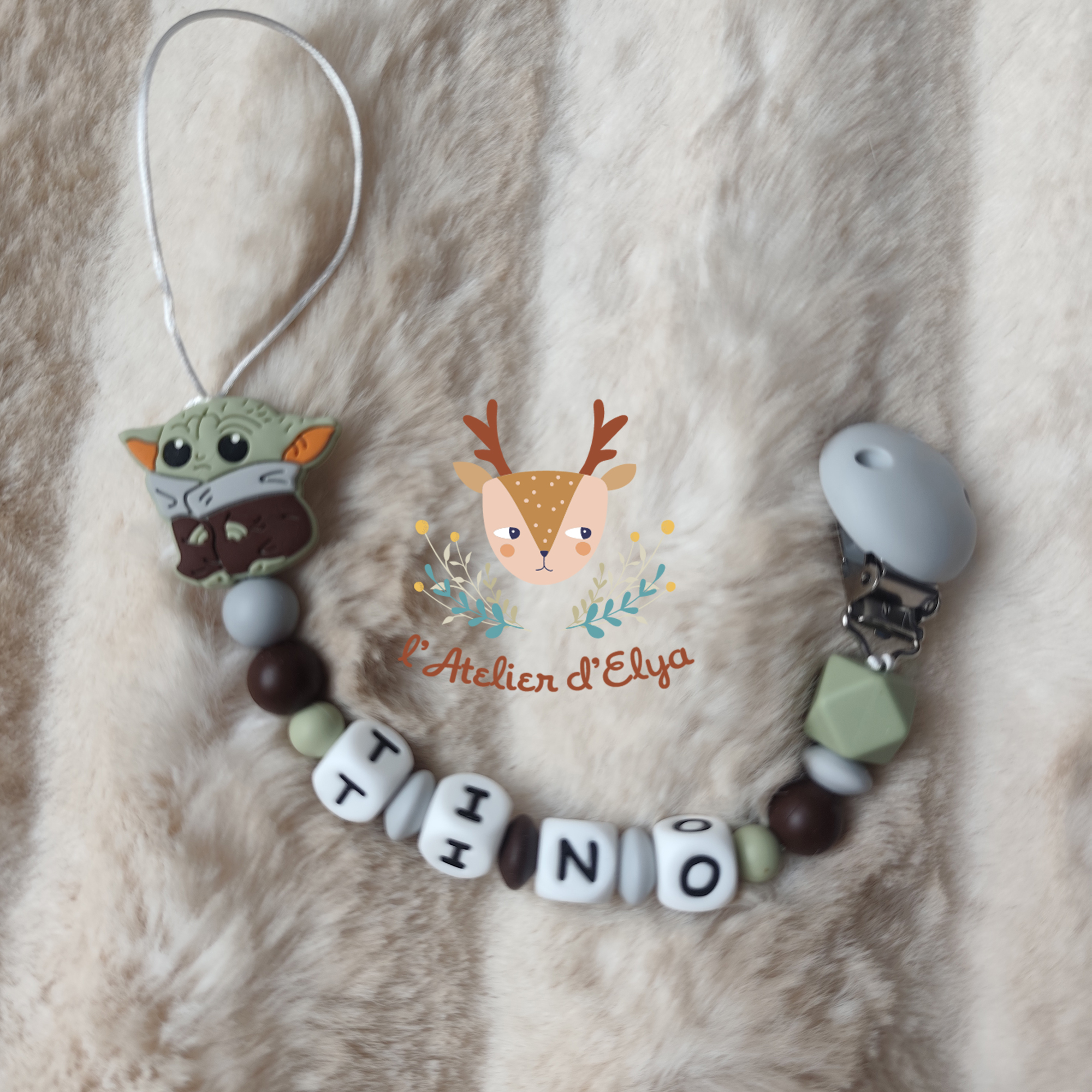 Attache Tétine Yoda Personnalisé - Plusieurs modèles