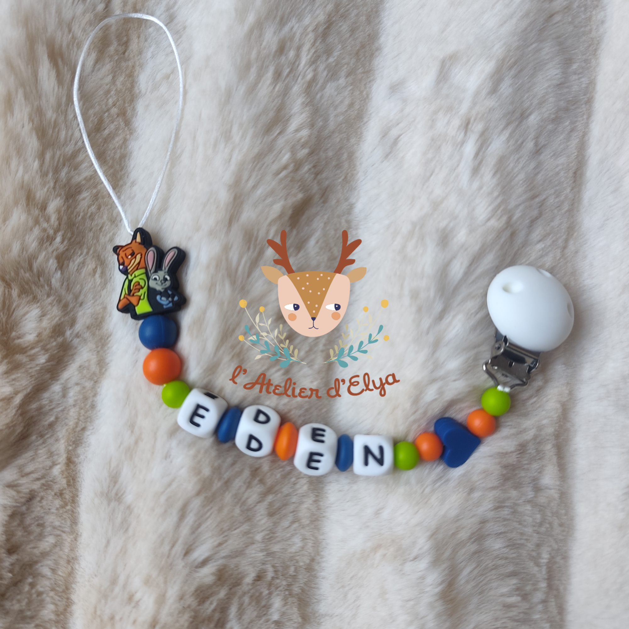 Attache Tétine Zootopie Personnalisé - Plusieurs modèles