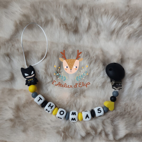 Attache Tétine Batman Personnalisé - Plusieurs modèle