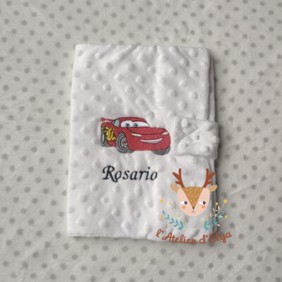 Protège Carnet de Santé Cars Personnalisé - Broderie Plusieurs Coloris