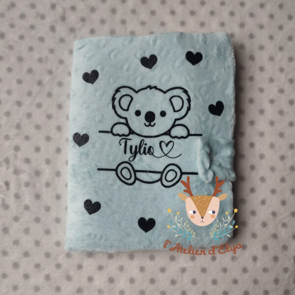 Protège Carnet de Santé Koala Personnalisé - Floquage, Plusieurs coloris