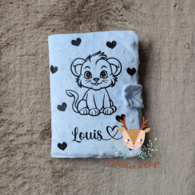 Protège Carnet de Santé Lion Personnalisé - Floquage, Plusieurs coloris