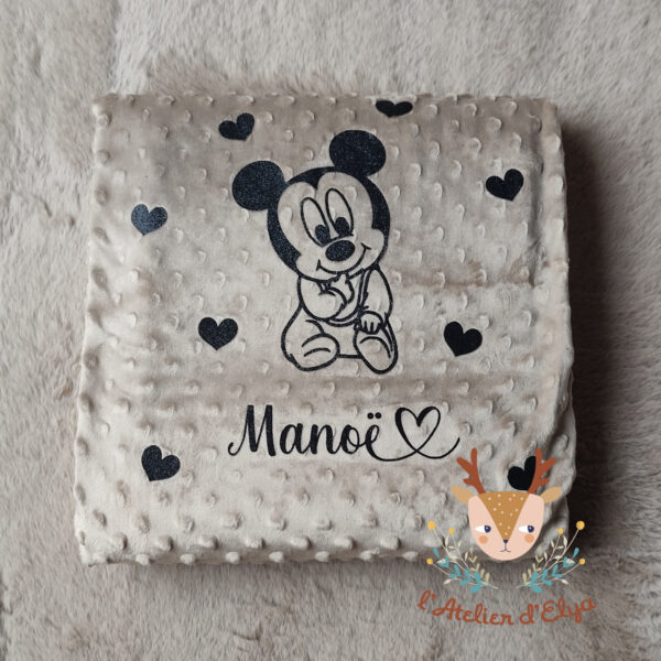 Plaid Mickey Personnalisé - Floquage, Plusieurs Coloris