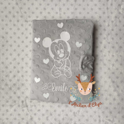 Protège Carnet de Santé Mickey Personnalisé - Floquage, Plusieurs coloris