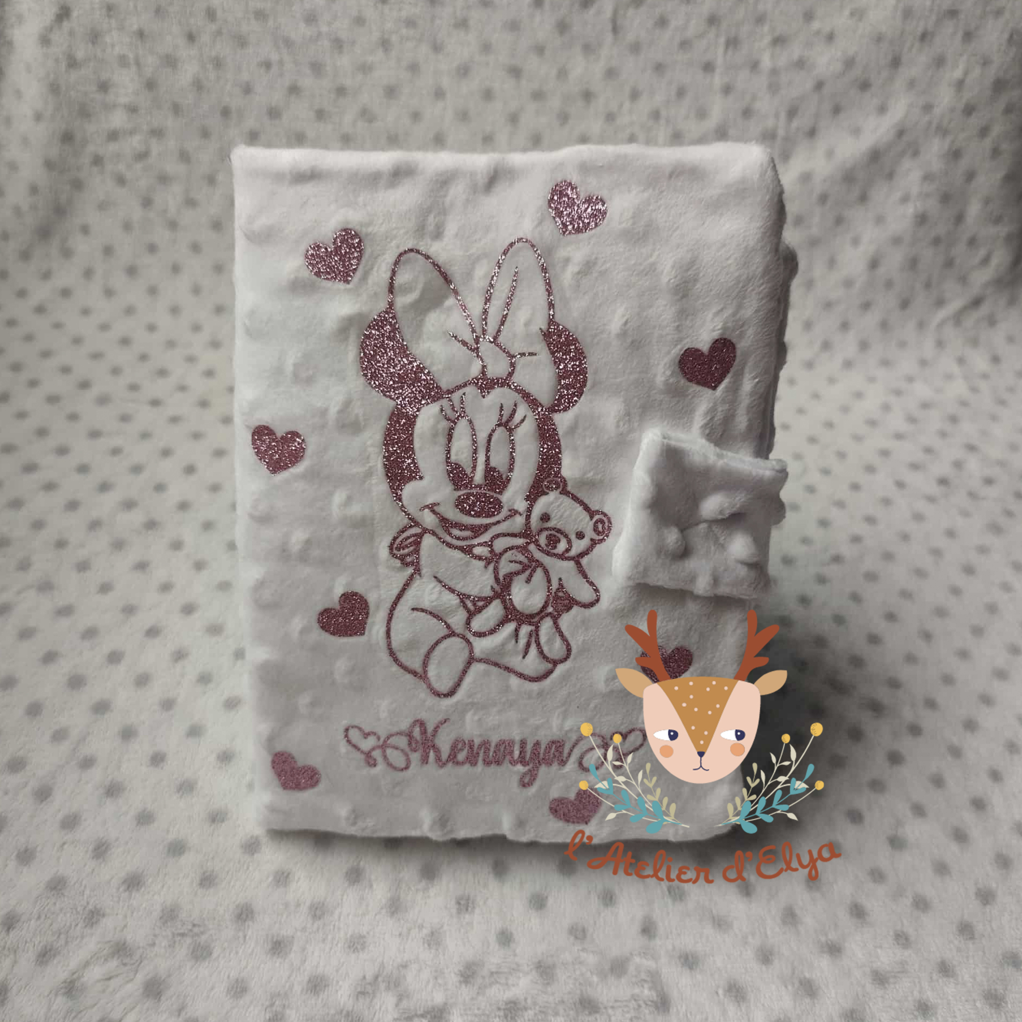 Protège Carnet de Santé Minnie Personnalisé - Floquage, Plusieurs coloris