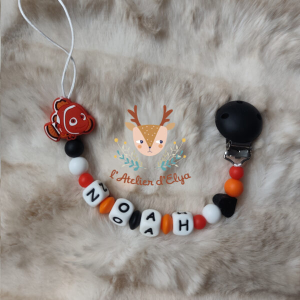 Attache Tétine Némo Personnalisé - Plusieurs modèles