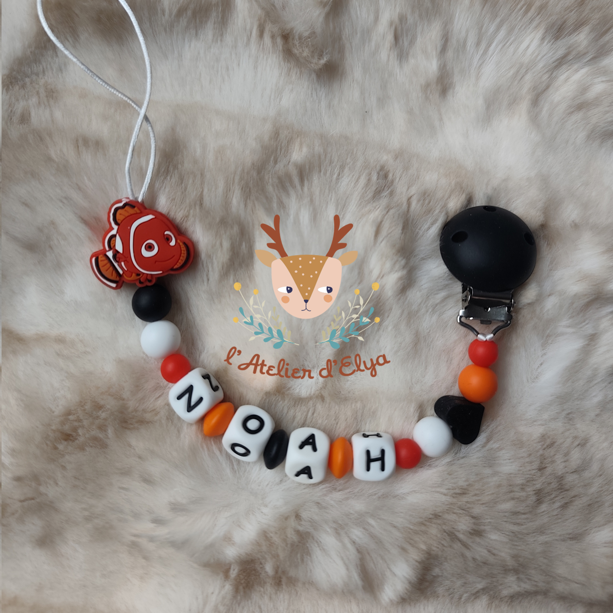 Attache Tétine Némo Personnalisé - Plusieurs modèles