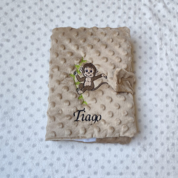 Protège Carnet de Santé Singe Personnalisé - Broderie Plusieurs Coloris