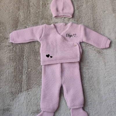 Tenue en Maille personnalisée - 0/3mois , plusieurs coloris