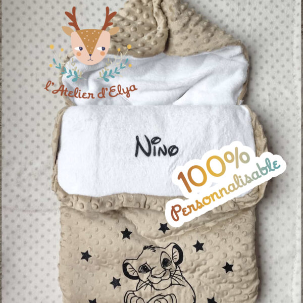 Nid d'Ange Simba Personnalisé - Floquage, Plusieurs Coloris
