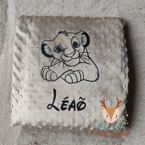 Plaid Simba Personnalisé - Floquage, Plusieurs Coloris