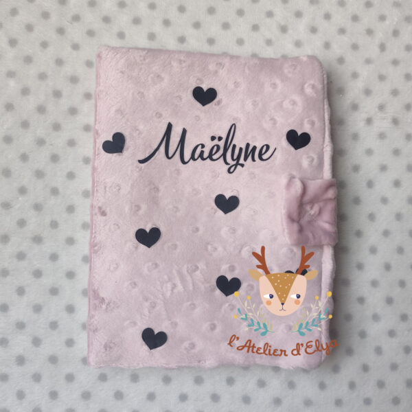 Protège Carnet de Santé Prénom Personnalisé - Floquage, Plusieurs coloris