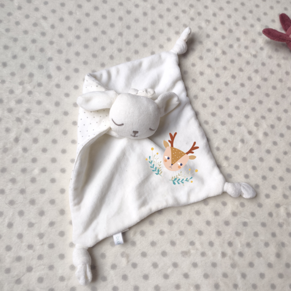 Doudou Lapin Blanc Personnalisé