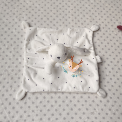 Doudou Lapin Blanc Personnalisé