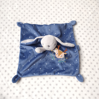 Doudou Lapin Bleu Personnalisé