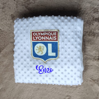 Plaid Olympique Lyonnais OL Personnalisé - Floquage, Plusieurs modèles