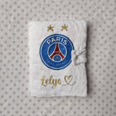 Protège Carnet de Santé Paris Saint Germain Deux Étoiles PSG Personnalisé - Floquage, Plusieurs coloris