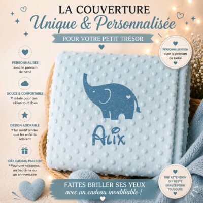 Plaid Univers Animaux 2 Personnalisé - Floquage, Plusieurs modèles